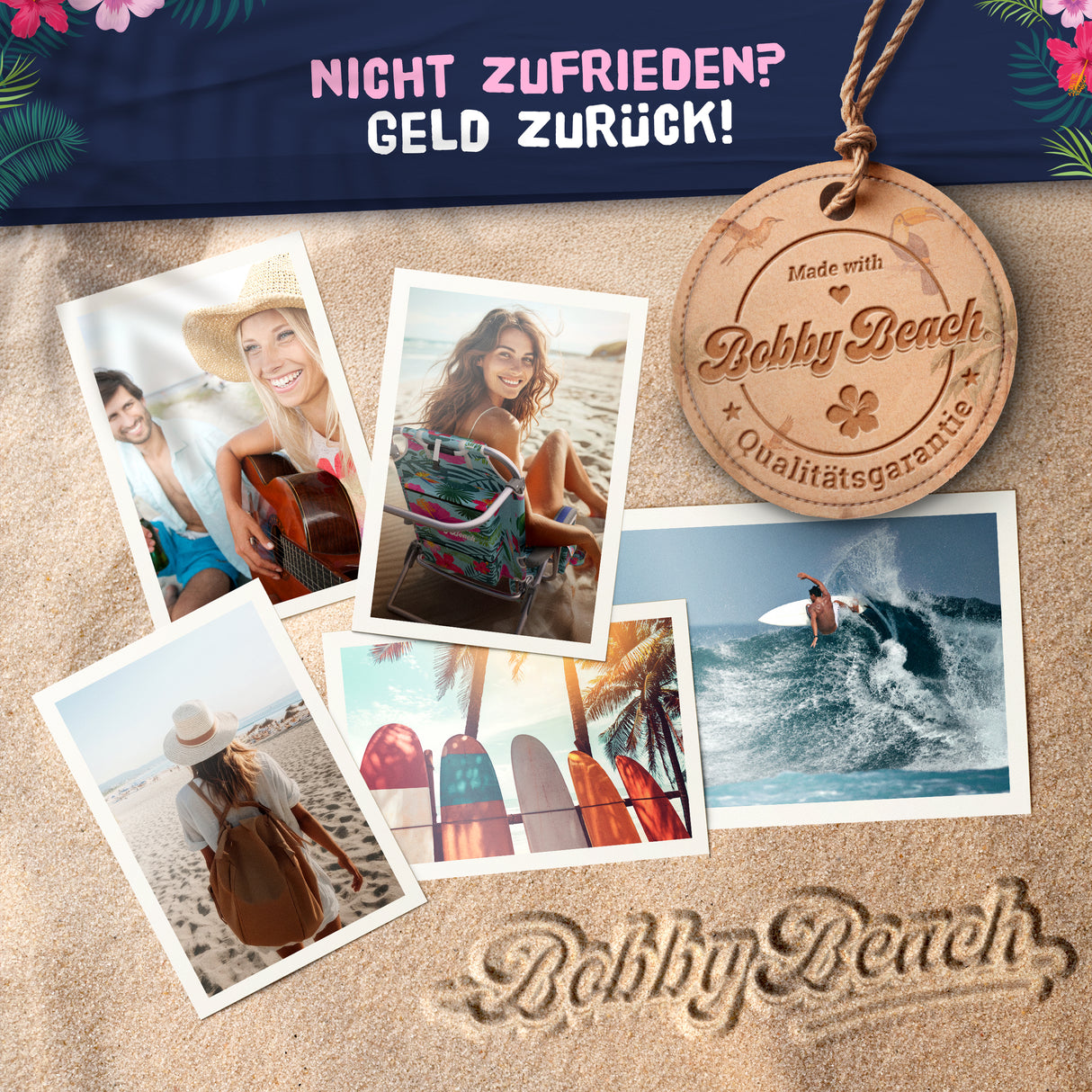 Bobby Beach Strandstuhl | Klappstuhl & Strandliege klappbar leicht als Rucksack zu tragen | Campingstuhl faltbar mit Getränkehalter & Taschen | Liege & Liegestuhl klappbar