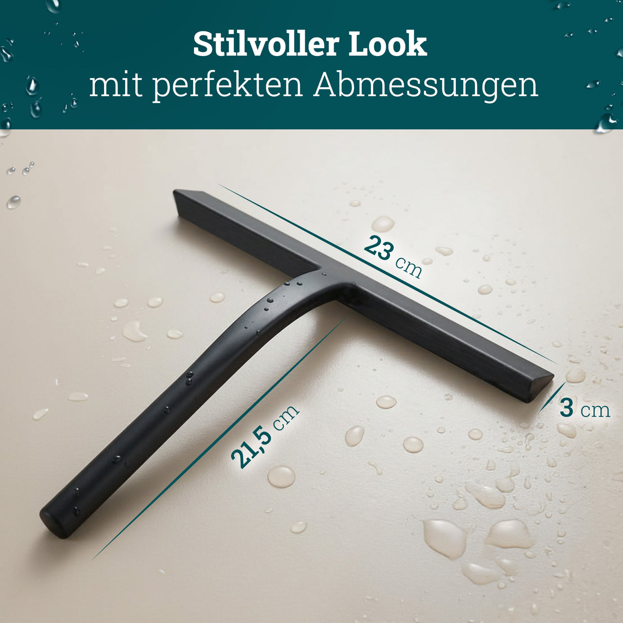 husman Silikon Duschabzieher schwarz | Abzieher Dusche Badezimmer Zubehör | Fensterabzieher Fensterwischer Set mit Halterung ohne Bohren für Duschwand | Fenster Scheibenabzieher Auto Bad Accessoires