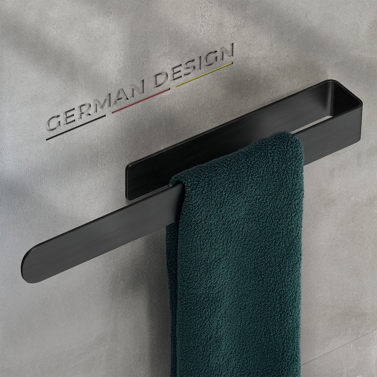 husman Handtuchhalter ohne Bohren | Edelstahl 37 cm | Handtuchstange zum Kleben für Bad & Küche | Handtuch Halterung Geschirrtuchhalter Spültuchhalter | Badezimmermöbel Badezimmer Deko
