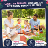 Bobby Beach Picknickdecke wasserdicht | Stranddecke sandfrei Strandmatte gepolstert & extra weich | Strandtuch XXL Camping Zubehör Picknickdecke 200x200