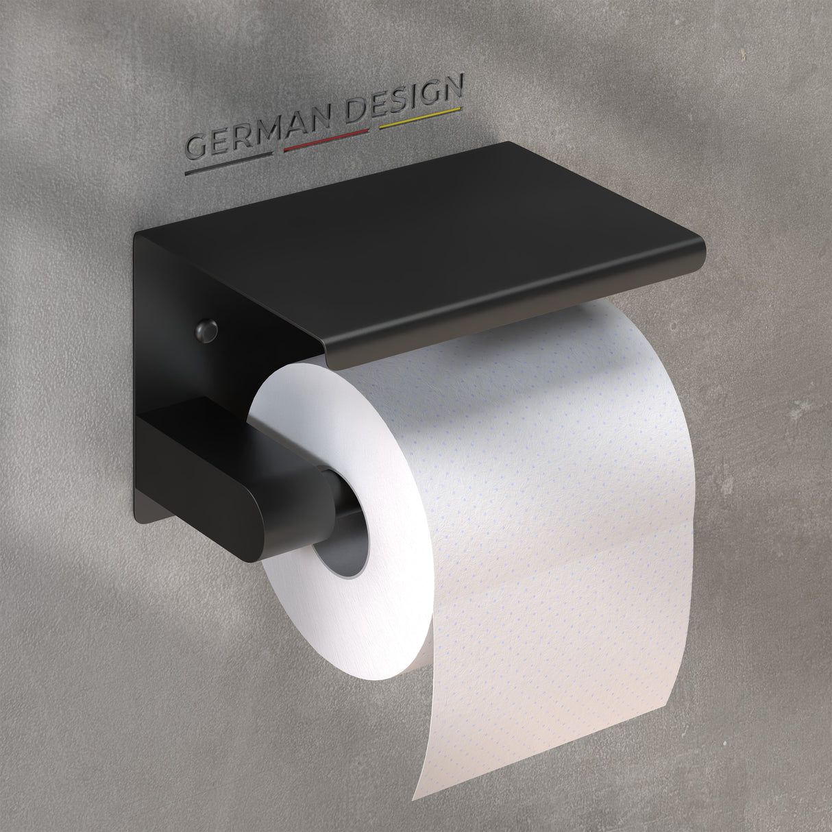 Toilettenpapierhalter ohne Bohren | hochwertiger Klorollenhalter aus gebürstetem Edelstahl mit Ablage | Toilettenpapierhalter Klopapierhalter ohne Bohren WC Papier Halterung