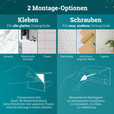 Toilettenpapierhalter ohne Bohren | hochwertiger Klorollenhalter aus gebürstetem Edelstahl mit Ablage | Toilettenpapierhalter Klopapierhalter ohne Bohren WC Papier Halterung