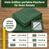WALDNER Abdeckplane 240 g/m² | Gewebeplane mit Ösen UV-beständig & reißfest | Schutzplane für Gartenmöbel, Holz, Abdeckplane Auto, Boot & Camping | Plane