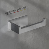 husman Toilettenpapierhalter ohne Bohren eckig | Klorollenhalter aus hochwertigem Edelstahl | Toilettenpapierhalter Klopapierhalter ohne Bohren WC Papier Halterung