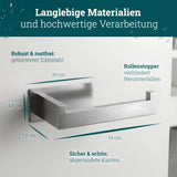 husman Toilettenpapierhalter ohne Bohren eckig | Klorollenhalter aus hochwertigem Edelstahl | Toilettenpapierhalter Klopapierhalter ohne Bohren WC Papier Halterung