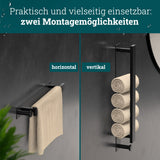 husman Handtuchhalter ohne Bohren | Edelstahl gebürstet Gäste | Handtuchstange zum Kleben für Bad & Küche | Handtuch Halterung Geschirrtuchhalter Spültuchhalter | Badezimmermöbel Badezimmer Deko