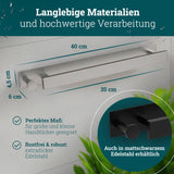 husman Handtuchhalter ohne Bohren | Edelstahl gebürstet Gäste | Handtuchstange zum Kleben für Bad & Küche | Handtuch Halterung Geschirrtuchhalter Spültuchhalter | Badezimmermöbel Badezimmer Deko