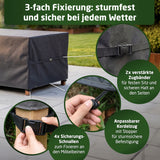 WALDNER Möbelabdeckung Outdoor Winterfest | Abdeckung Gartenmöbel Winterfest | Abdeckplane wasserdicht Gartenmöbel Set | Schutzhülle Gartentisch