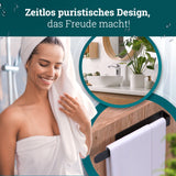 Handtuchhalter ohne Bohren | Edelstahl 37 cm | Handtuchstange zum Kleben für Bad & Küche | Handtuch Halterung Geschirrtuchhalter Spültuchhalter | Badezimmermöbel Badezimmer Deko